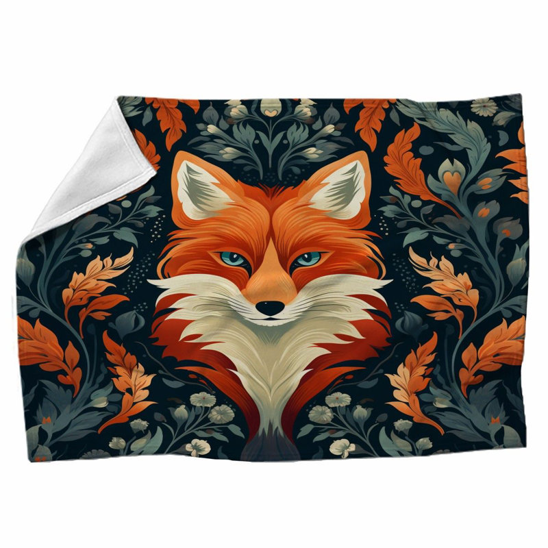 Machine Printed Throw Blanket, 51" W x 60" L