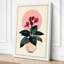 Crimson Bloom in Terracotta Botanical - Wrapped Canvas-1930732931-1930732934