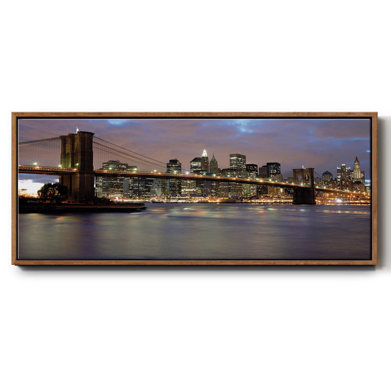 Night View- Framed Canvas, 24" H x 60" W