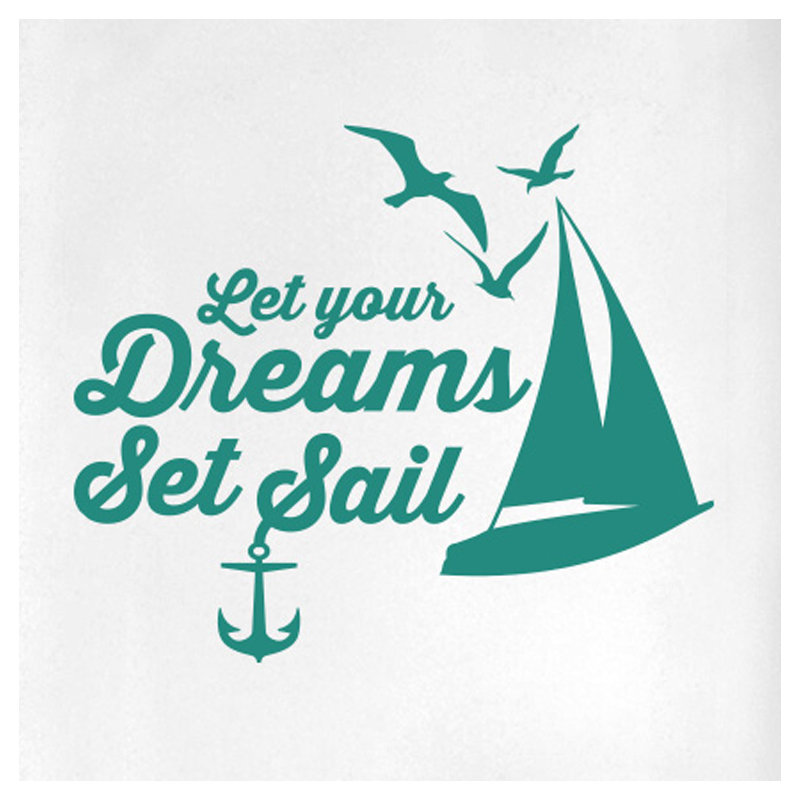 Nautical & Beach Wall Decal, Aqua Green