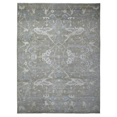 Rikia One-of-a-Kind 12'1" X 15'5" New Age Area Rug in Gray