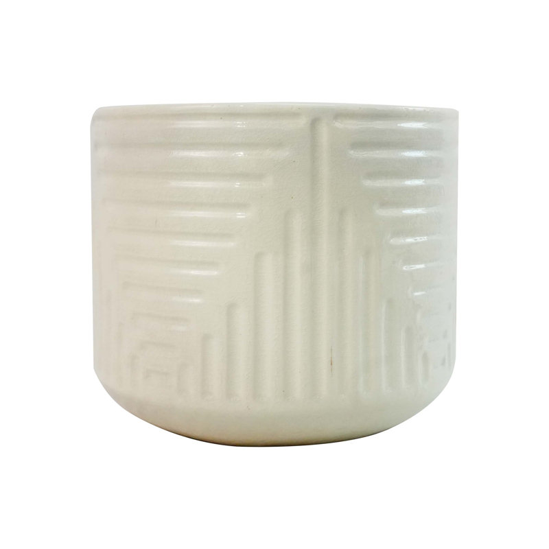 Stylish Ceramic Flowerpot, Ideal Modern Planter for Patio, Garden, and Windowsill Decor, Enhancing Outdoor and Indoor Spaces