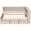 Lit de jour au lait blanc antique avec plusieurs tiroirs et 3 tiroirs, fabrication en bois robuste pour une apparence de longue durée de vie, stabilité-251553714