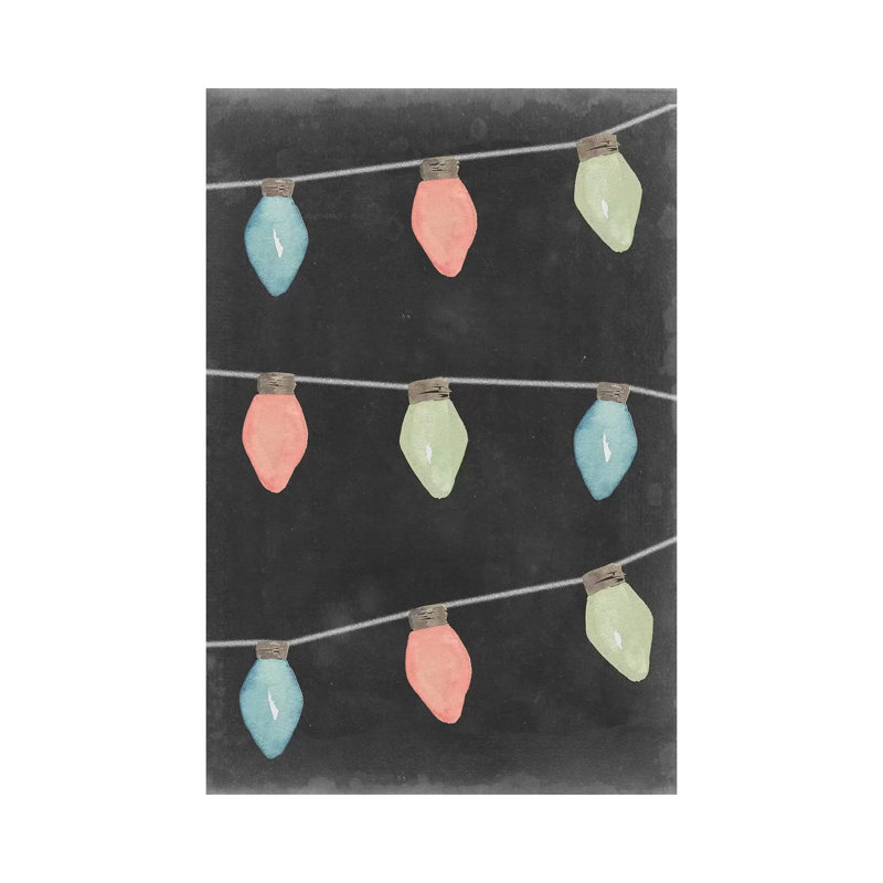«Christmas Glow Collection E» par Grace Popp - reproduction imprimée, Pas de tapis, Toile tendue, H 26 po x l 18 po x 1,5 po