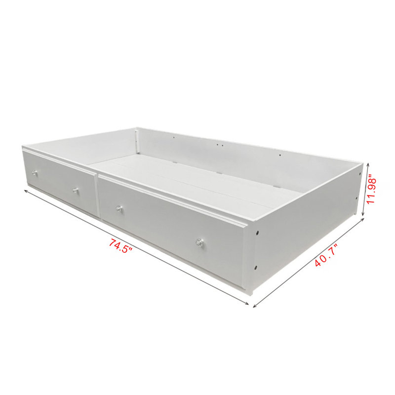 Lit gigogne Lily - gris, Blanc