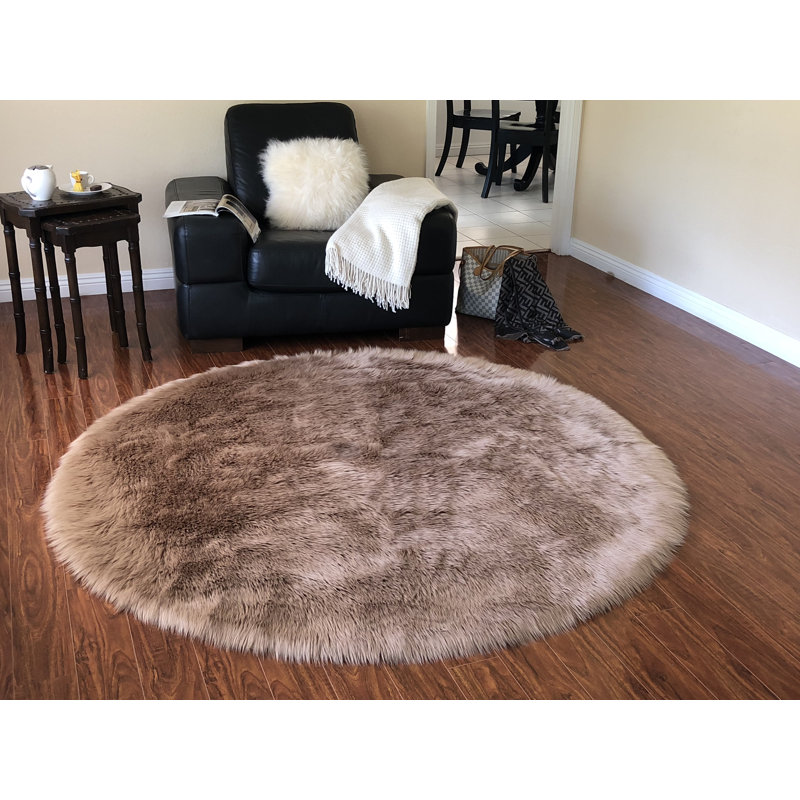Tapis brun clair Whitbeck, Rond 12 pi
