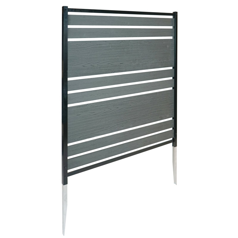 Vienna Charcoal WoodTek Vinyl Privacy Screen Panels