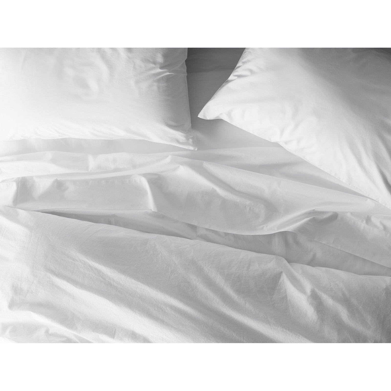 Refined Organic Percale Sheet Set, Alpine White, King Sheet Set with 2 Pillowcases
