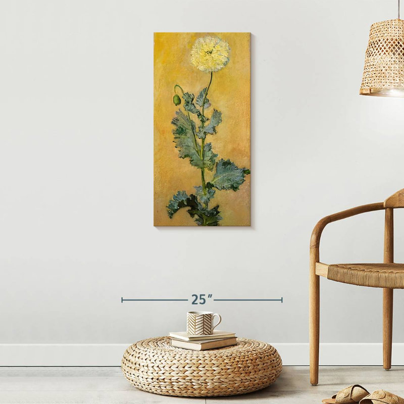 Coquelicot blanc, 30" H x 15" W