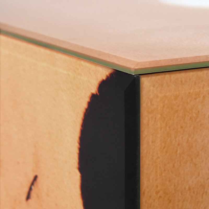 Beach Bliss II Beveled Art Glass Side Table