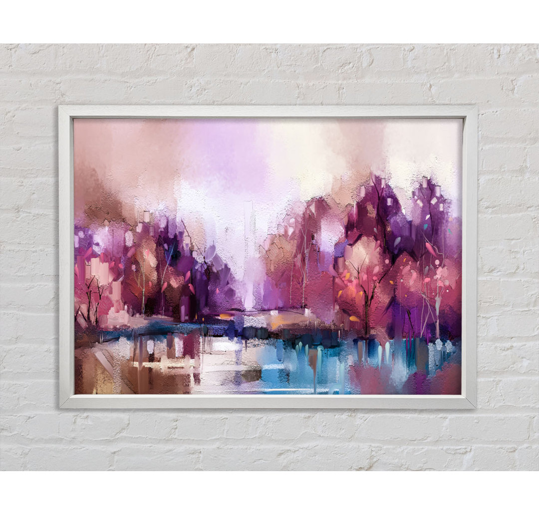 Wet Weather Lilac Forest - Einzelner Bilderrahmen Kunstdrucke auf Leinwand