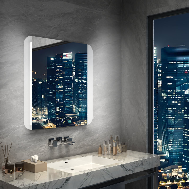 LED Mirror for Bathroom 3 Color Temperature & Brightness Adjustable, Square, 36" x 36"
