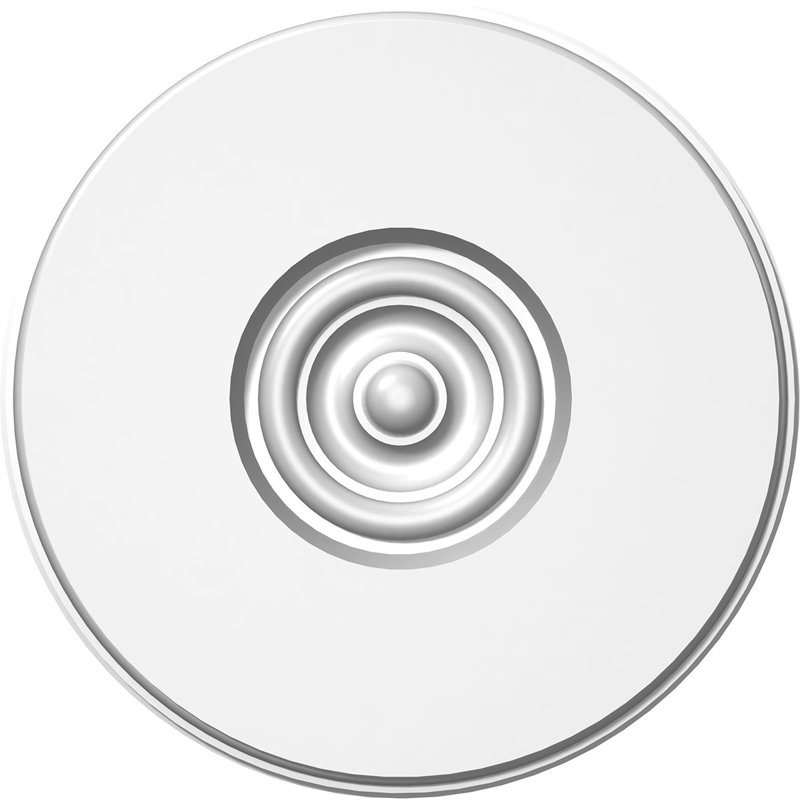 Standard Grayson Bullseye Rosette with Beveled Edge, 8" H x 8" W x 1" D