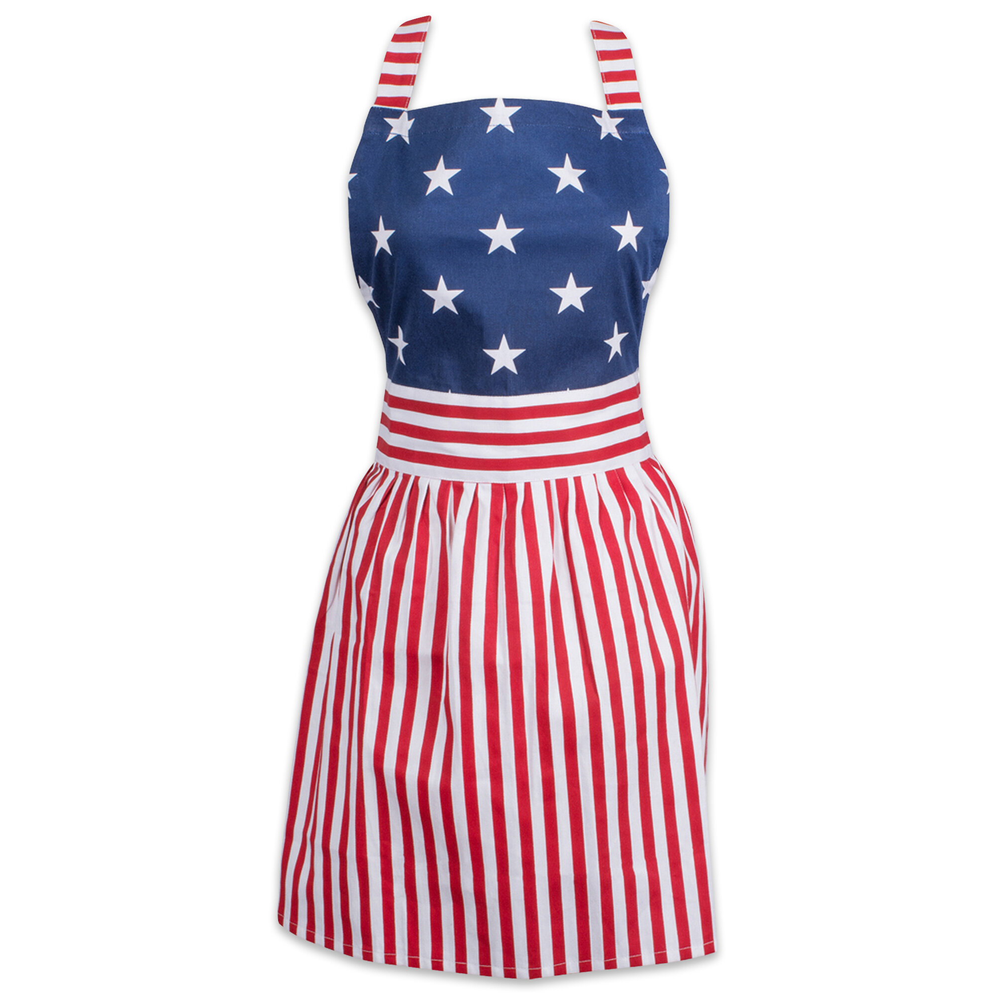 The Holiday Aisle® Tudor Striped Cotton Bib Apron & Reviews | Wayfair