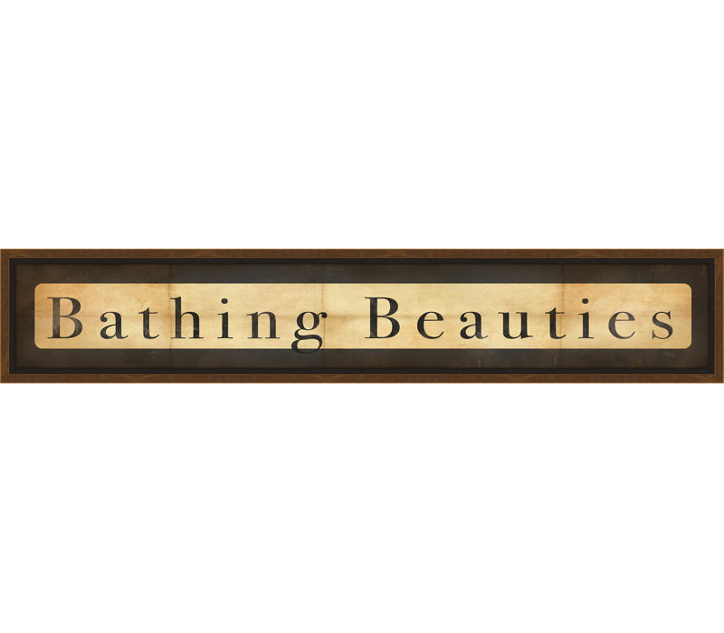 Bathing Beauties - Single Picture Frame Textual Art
