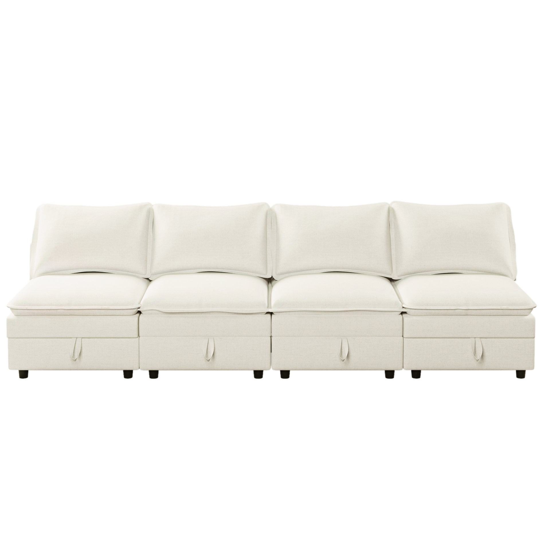 Latitude Run® 4 With Storage, Chenille, Contemporary Style Furniture 4 ...