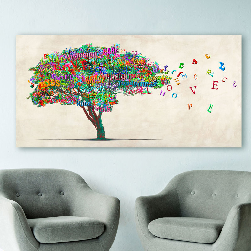 Tree Of Humanity by Malìa Rodrigues - Wrapped Canvas Painting, 50cm H x 100cm W x 4cm D