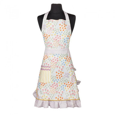 Tablier floral en coton