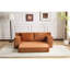 Canapé moderne en velours côtelé orange, assise profonde, coussin réversible, sans assemblage, mousse à mémoire de forme à haute résilience, convient à la lecture de mousse rembourrée,-1508335718
