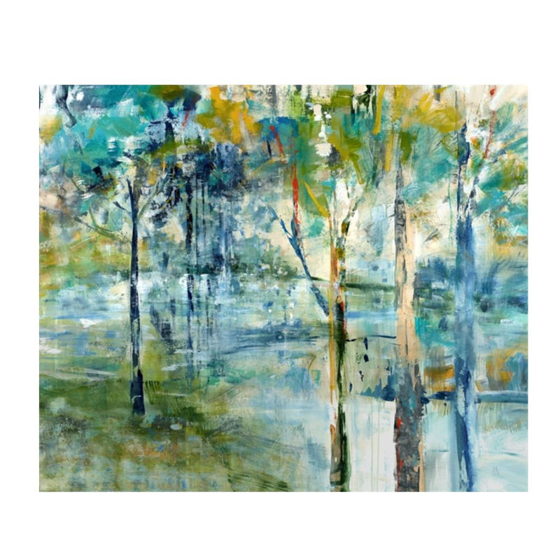 Summer Getaway Painting by Jodi Maas, 47" H x 56" W x 1.5" D, Brush Gel
