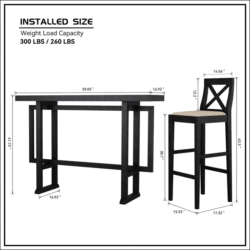 Versatile Bar Table With Sturdy Construction And Ergonomic Design