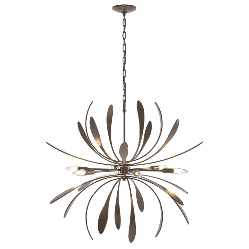 Dahlia Sputnik Sphere Chandelier, Bronze, 28.2" H x 32.7" W x 32.7" D