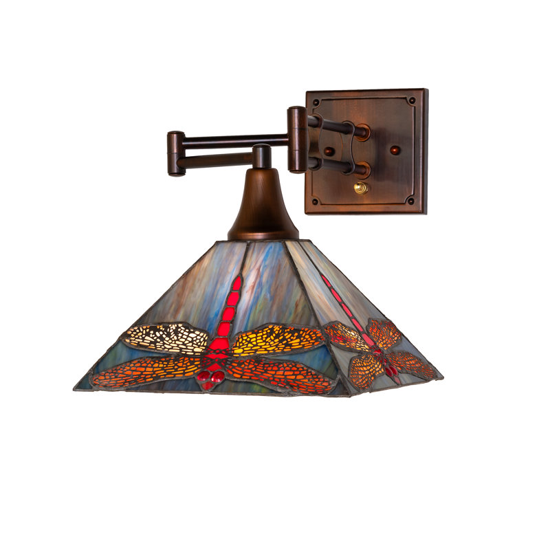 10-16" Wide Prairie Dragonfly Swing Arm Wall Sconce