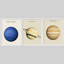 Planète du système solaire, reproduction d'art encadrée - Neptune, Saturne et Jupiter, ensemble d'art mural éducatif sur 3, décor d'inspiration astronomique moderne pour chambre d'enfant ou bureau-119067775-119067780