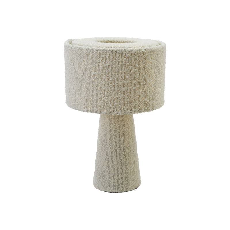 Lampe de table en tissu et métal avec interrupteur en ligne