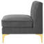 Chaise sans accoudoirs en velours Triumph Channel-1867309686