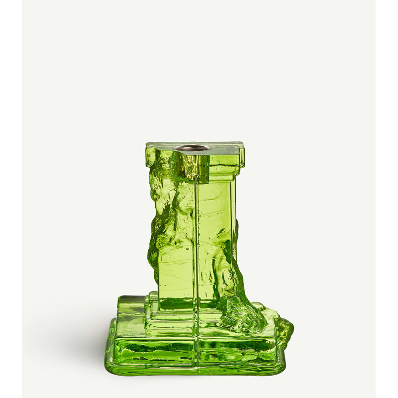 Rocky Baroque 5.91'' H Glass Tabletop Candlestick