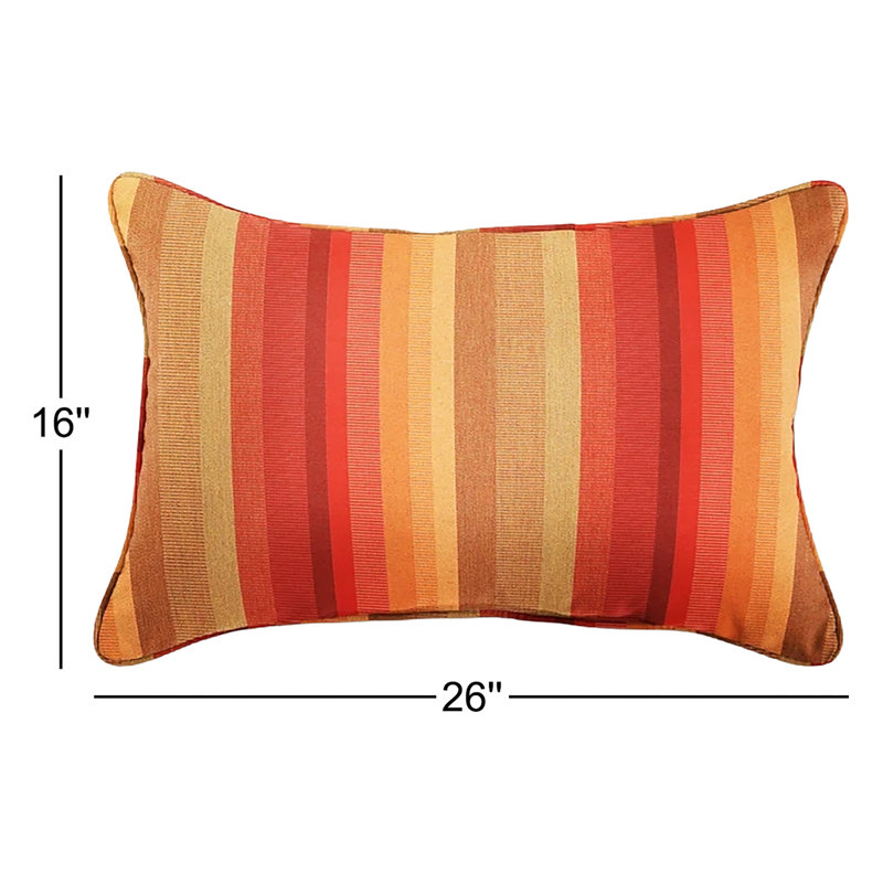 Housse et insert de coussin rectangulaire Boynton, H 16 po x l 26 po, Sunbrella® coucher de soleil Astoria