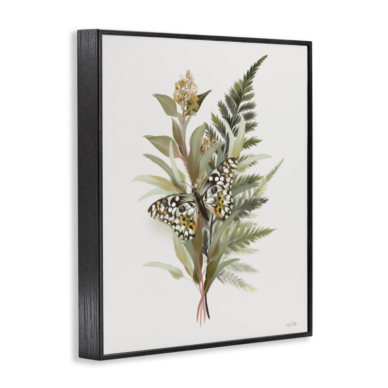 Giclée encadrée par Butterfly Grove Forest, conçue par House Fenway, H 14 po x l 11 po, Giclée encadrée noir minuit