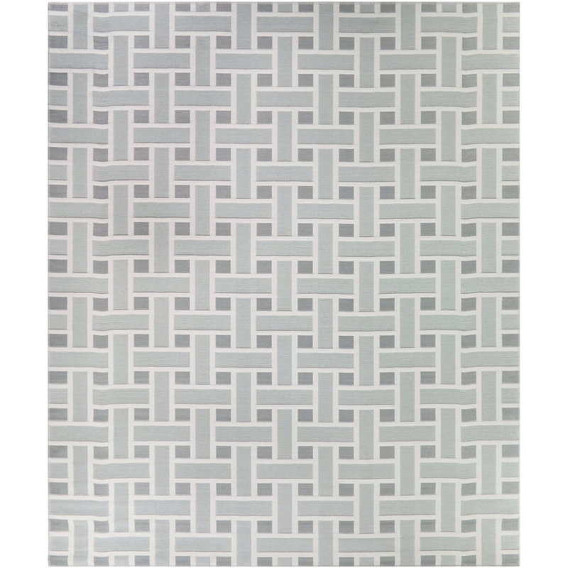 Tapis intérieur / extérieur bleu Ayala, Blue, 7'10" x 10'