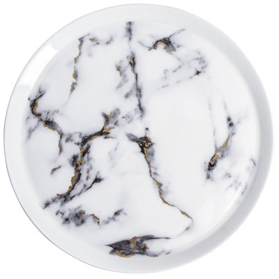 Marble Venice Fog Bone China Abstract Charger