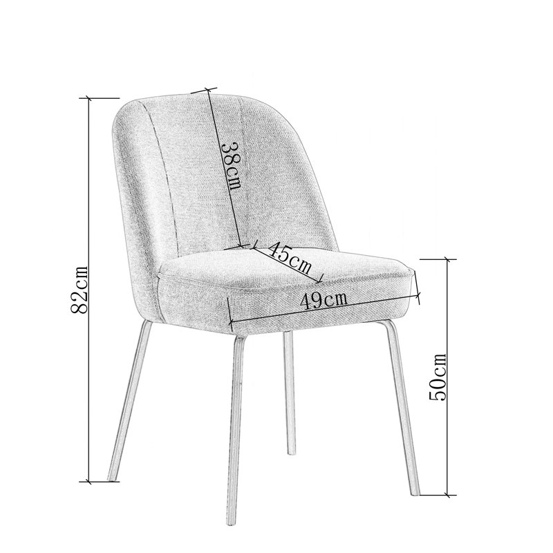 Phillipe Modern Fabric Upholstered Dining Chair with Spring, Olive Green