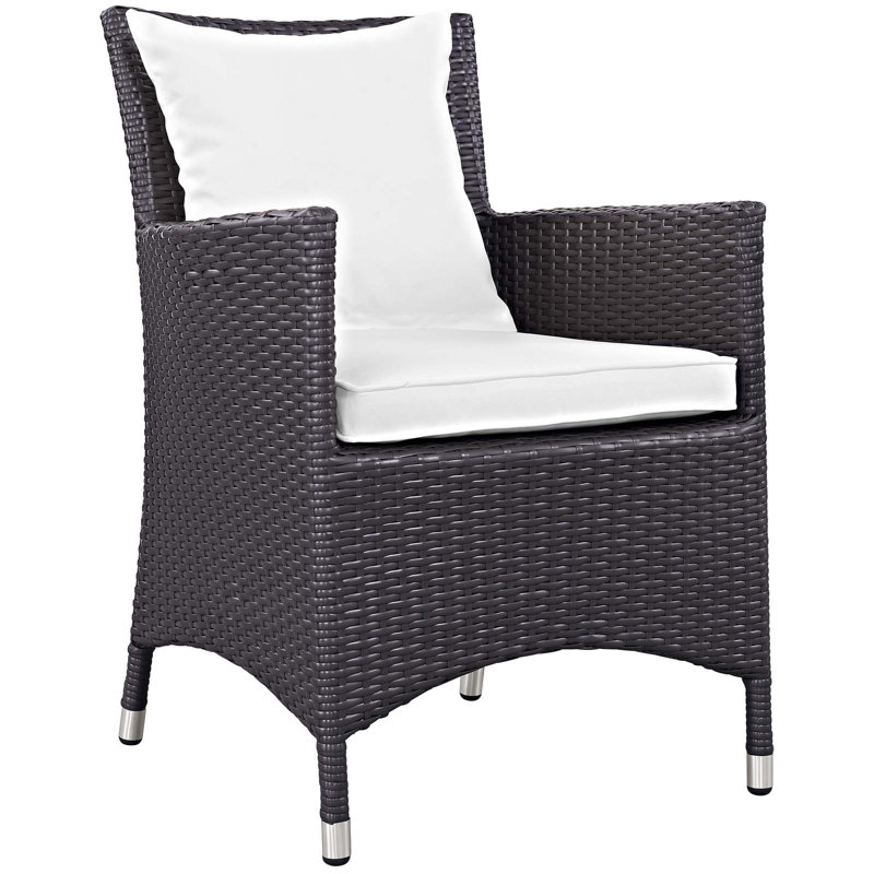 Ensemble de patio extérieur 3 pièces avec foyer Convene par Modway, Blanc