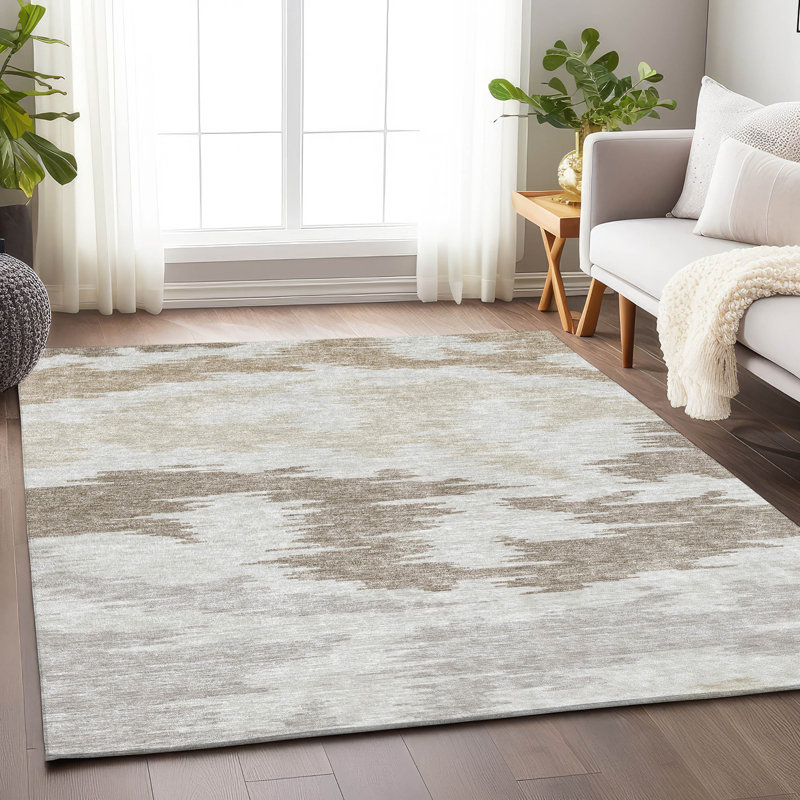 Premium Machine Washable Lisse Ivory Rug, Rectangle 2'6" x 3'10"