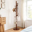 Solid Wood Freestanding 5 - Hook Coat Rack