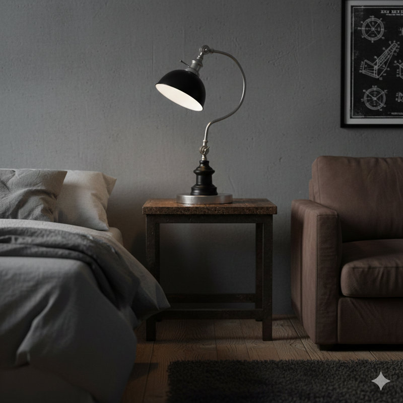 Lampe de table style industriel 1pc