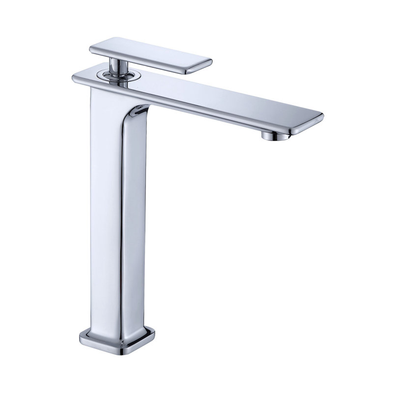 Robinet de lavabo de salle de bain à poignée simple Topcraft, Chrome chrome