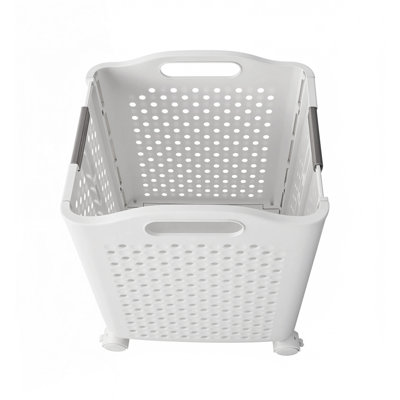 Plastic Laundry Basket with Handles
