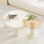 Circular Beige Cream Coffee Table Set
