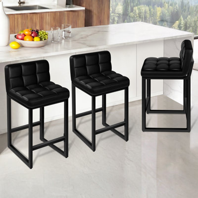 ALFORDSON 3x Bar Stool Padded Seat Breakfast Counter Dining Chair