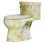 Toilette allongée une pièce à base ronde, toilette à hauteur confortable ADA, chasse d'eau à jet de jante de 1,28 gallon par chasse, toilette de luxe, installation brute de 12 po