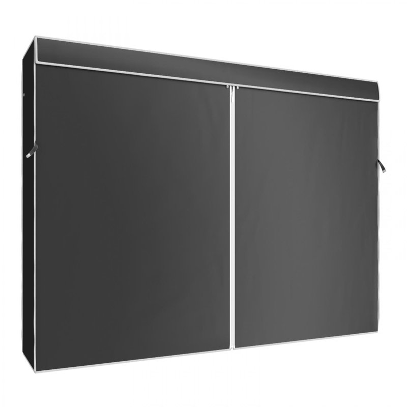 Housses de porte-vêtements en tissu, H 73,8 po x l 77 po x P 16,9 po, Noir