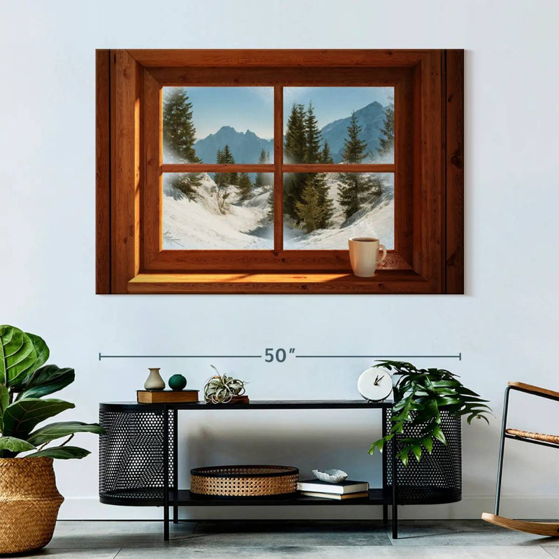 Lilie Winter Window View, 34" H x 51" W