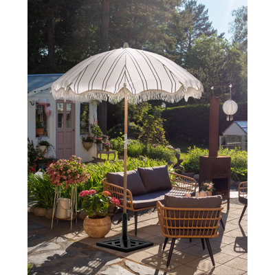 MONDELLO 155 cm W X 155 cm D Round Tilt Market Parasol with Manual Lift