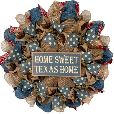 Western Wreath Home Sweet Texas Home