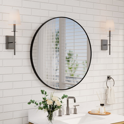 Modern Bathroom Wall Mounted Anodized Aluminum Framed Vanity Mirror